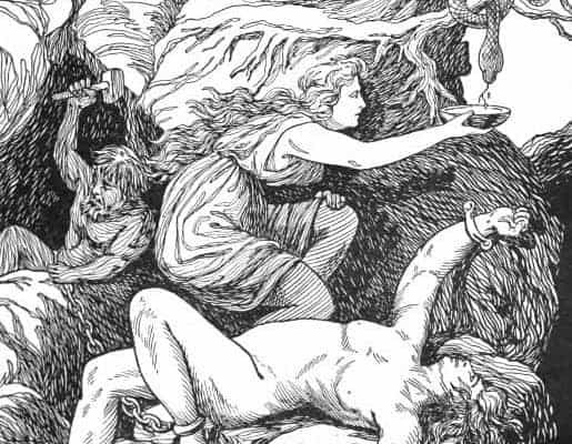 sagas nórdicas castigo loki encuadernación mitología nórdica