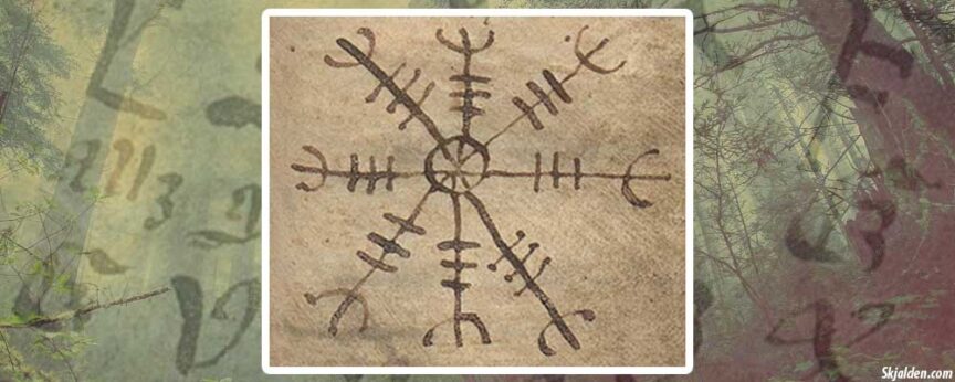 runes vegvisir personalized elder futhark viking sculpture heathen Wood burned Helm of awe with runes viking mythology helm of awe