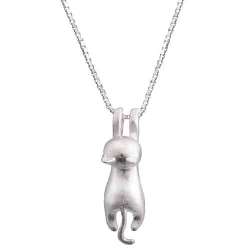 sterling silver cat necklace gift