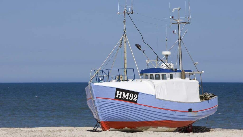 Traditional Danish fishing boat