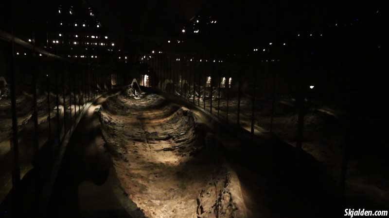 Inside the Ladby Viking ship tomb