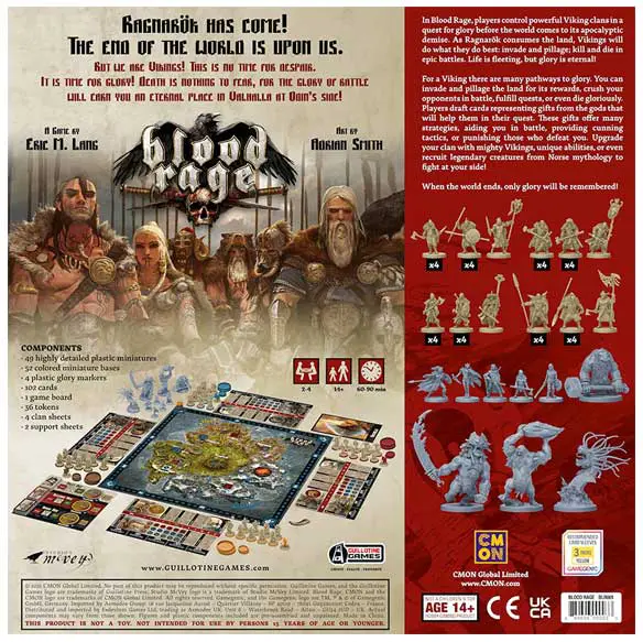 5 Clan Warriors Miniatures For Blood Rage Board Game – D&D TRPG Loose Figures