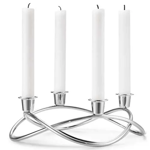 georg jensen season candleholder mirror polished stainless steel