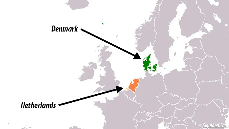 Denmark and the Netherlands