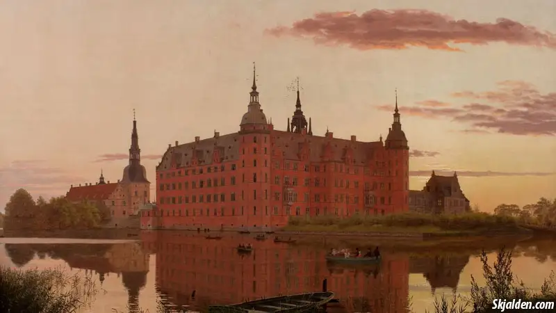 Frederiksborg castle in evening light